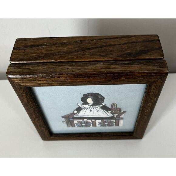 Signed Vintage Glynda Turley Amish Ragdoll 1985 Print Framed Box - Picture 4 of 10